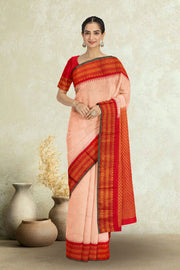 Beige Gadwal Kuttu Silk Saree 10075435