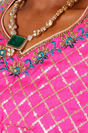 Pink Handcrafted Paithani Lehenga 10065967