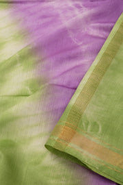 Purple Shibori Dye Semi Tussar Saree 10078219