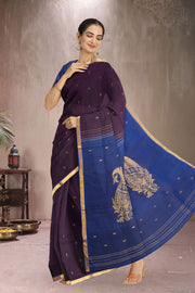 Purple Kanjivaram Pure Silk Saree 10076100