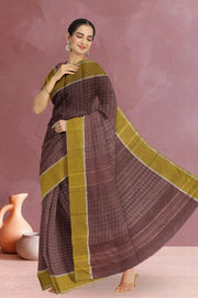 Deep Coffee Kanjivaram Vegan Silk Saree 10075561