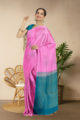 Orchid Pink Handloom Kanjivaram Soft Silk Saree 10063245