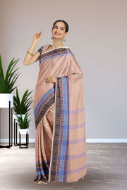 Brown Shantipur Tant Bengal Cotton Saree 10074983