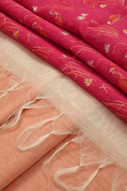 Pink Chanderi Silk Cotton 2 Piece Salwar Suit Material 10077387