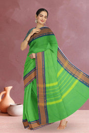 Green Handloom Chettinad Cotton Saree 10075812