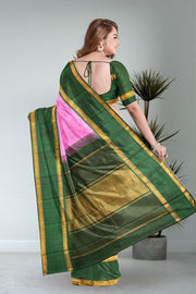 Taffy Korvai Kanjivaram Silk Saree 10075640