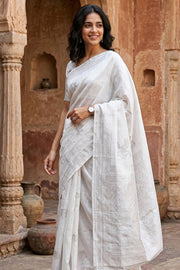 Sea Gray Kanjivaram Tissue Vegan Silk Saree 10075564