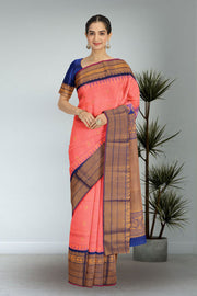Pink Gadwal Kuttu Silk Saree 10075412