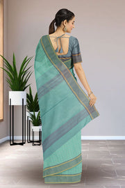 Green Art Silk Kanjivaram Saree With Checks Design 10076308