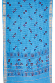 Light Blue Striped Sungudi Saree 10078048