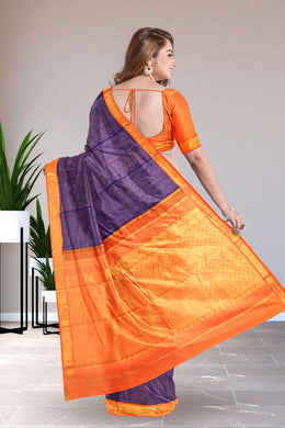 Blue Gem Vaira Oosi Kanjivaram Silk Saree 10075645