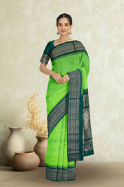 Green Gadwal Kuttu Silk Saree 10075432