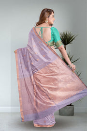 Rose Quartz Monotone Kanjivaram Silk Saree 10075520