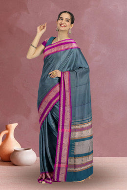 Green Kanchi Cotton Saree 10069240