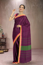 Violet Handloom Kanchi Cotton Saree 10071725