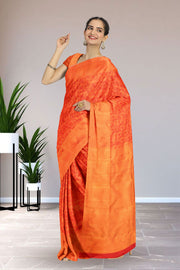 Red Bridal Handloom  Kanjivaram Silk Saree 10064985