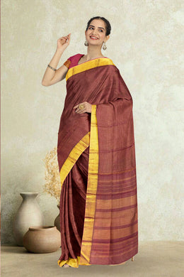 Maroon Handloom Kanjivaram Silk Saree 10065045