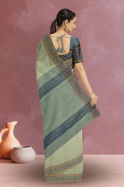 Green Art Silk Kanjivaram Saree With Checks Design 10076305