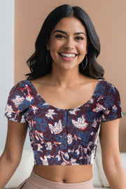 Multicolour Jahota Printed Cotton Blouse 10074484