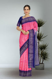 Pink Gadwal Kuttu Silk Saree 10075441