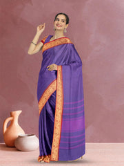 Violet Handloom Kanchi Cotton Saree 10071784