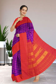 Rebecca Purple  Korvai  Kanjivaram Silk Saree 10075641
