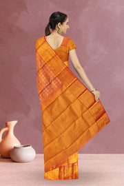 Reddish Gold Bridal Kanjivaram Silk Saree 10064990