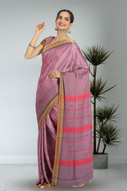 Mauve Handloom Kanchi Cotton Saree 10071822
