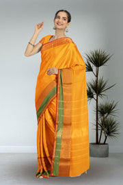 Yellow Handloom Kanchi Cotton Saree 10071772