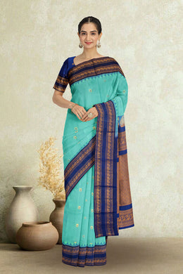 Green Gadwal Kuttu Silk Saree 10075437