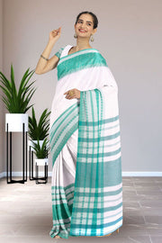 Green Bengal Handwoven Cotton Saree 10075299