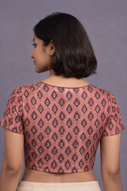Pink Jahota Printed Cotton Blouse 10072519