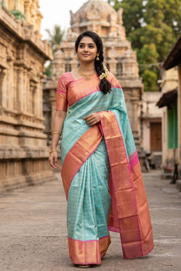 Blue Kanjivaram Pure Silk Saree 10076134