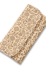 White Handblock Printed Mobile Wallet 10074721