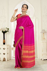Magenta Pure Zari Kanjivaram Silk Saree 10063371