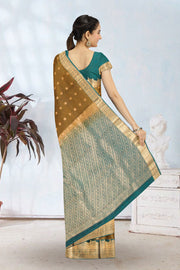 Brown Pure Silk Kanjivaram Saree 10071865