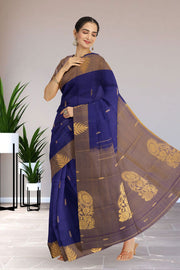 Blue Kanjivaram Pure Silk Saree 10076084