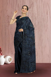 Blue Handcrafted Sungudi Cotton Saree 10074932