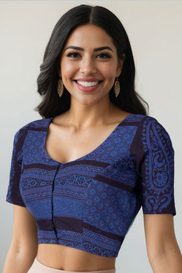 Blue Bagh Printed Cotton Blouse 10074474