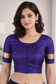 Deep Violet Kanjivaram Soft Silk Blouse 10076981