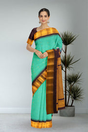 Green Gadwal Kuttu Silk Saree 10076206