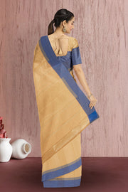 Yellow Art Silk Kanjivaram Saree With Checks Design 10076314