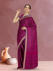 Maroon Handloom Kanchi Cotton Saree 10071820