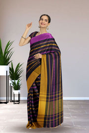  Blue Dhaniakhali Cotton Sarees Without Blouse 10075207