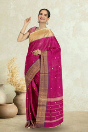 Magenta Handloom Chettinad Cotton Saree 10075111