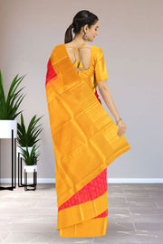 Pink Korvai Pure Zari  Nakashi Kanjivaram Silk Saree 10076137