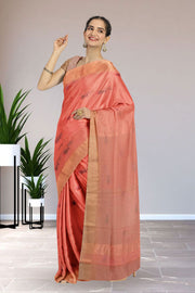 Printed Handloom Chanderi Silk Cotton Saree 10045206