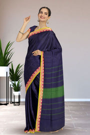 Blue Handloom Kanchi Cotton Saree 10071724