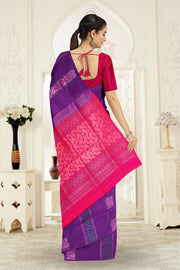 Eggplant Purple Handloom Kanjivaram Soft Silk Saree 10063251