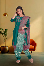 Green Batik Printed Co-ord Set 10074240